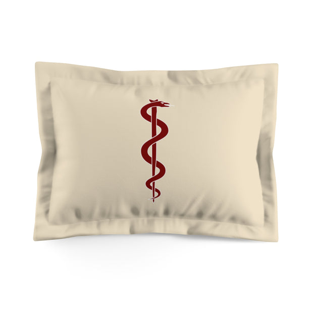 Rod of Asclepius Microfiber Pillow Sham